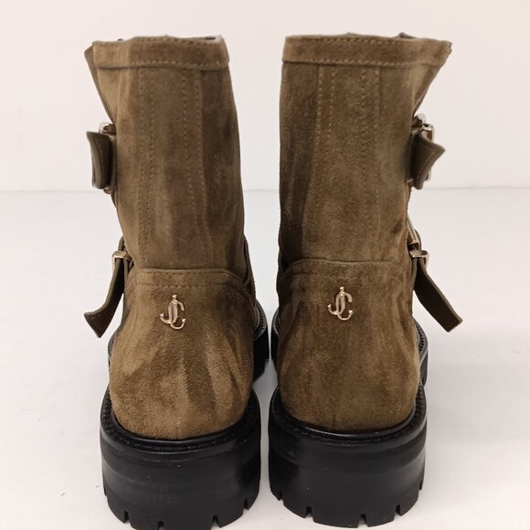 Jimmy Choo Women's Youth II Caper Green Suede Ankle Boots - EU36/US6 - Picture 13 of 16